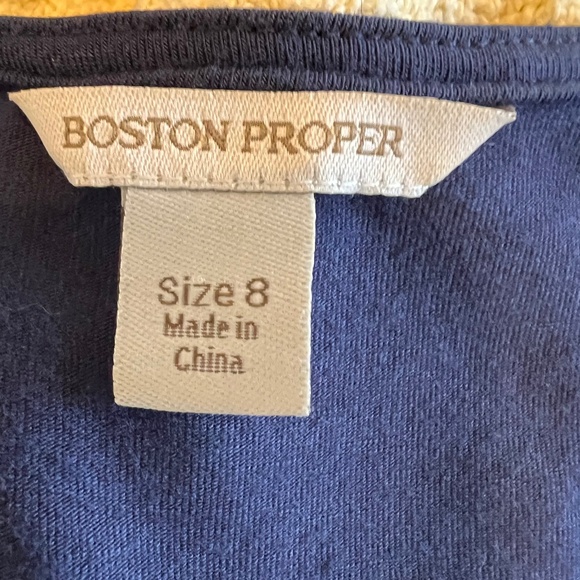 Boston Proper Sleeveless Dress with Embroidery & Fringe Size 8 - Picture 11 of 13